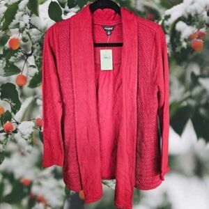 Lucky Brand Cardigan Sweater‎ Size M Dark Red *NEW* (R86)